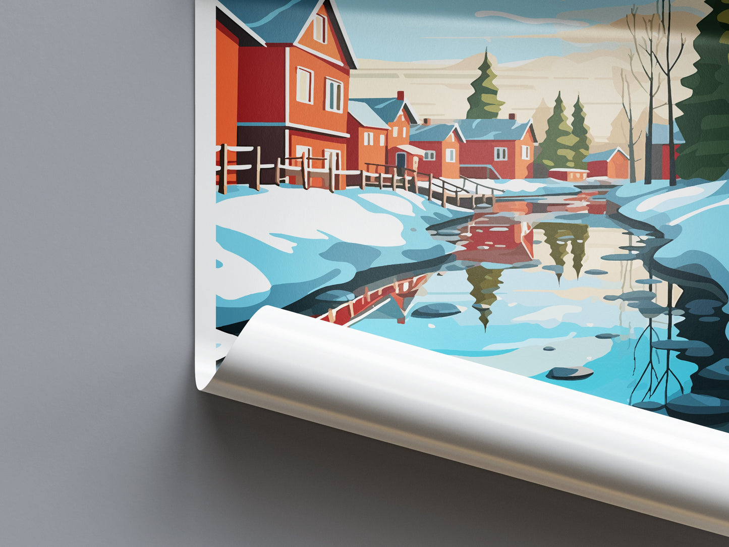 Oulu Travel Print Wall Art Oulu Wall Hanging Home Decor Oulu Gift Art Lovers Wall Art Print Art Finland Wall Print
