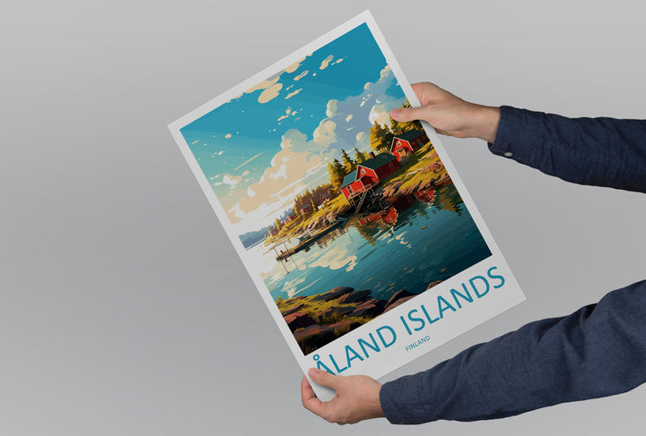 Aland Islands Travel Print Wall Art Aland Islands Wall Hanging Home Decor Aland Islands Gift Art Lovers Wall Art Print Art Finland Wall Art