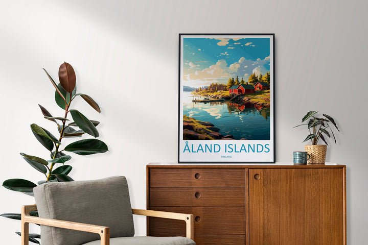 Aland Islands Travel Print Wall Art Aland Islands Wall Hanging Home Decor Aland Islands Gift Art Lovers Wall Art Print Art Finland Wall Art