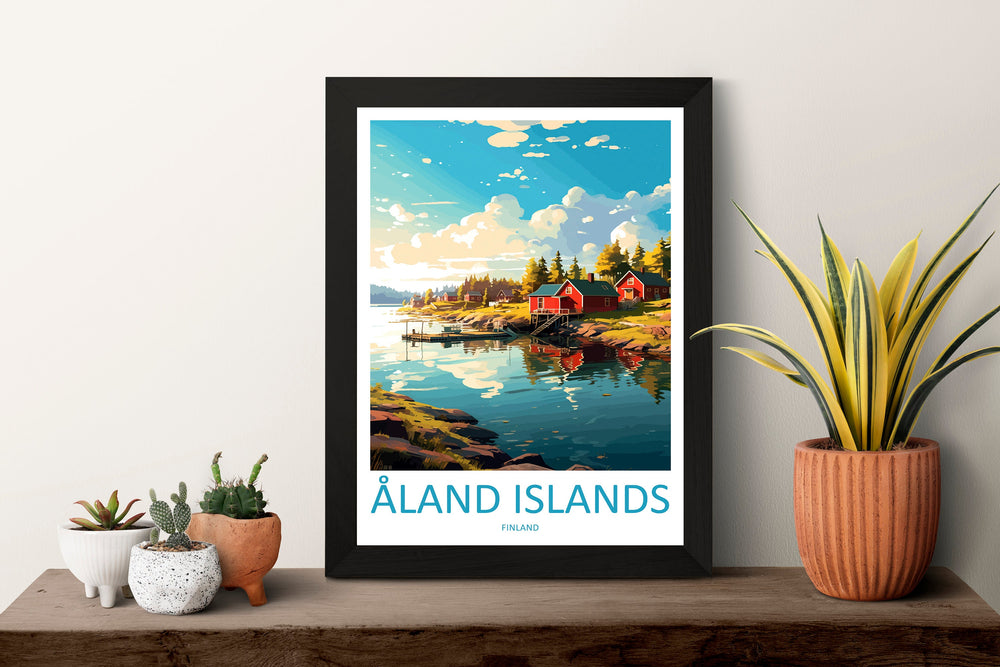 Aland Islands Travel Print Wall Art Aland Islands Wall Hanging Home Decor Aland Islands Gift Art Lovers Wall Art Print Art Finland Wall Art
