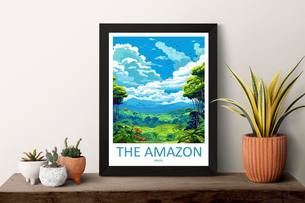 Amazon Rainforest Travel Print Wall Art Amazon Rainforest Wall Hanging Home Decor Amazon Rainforest Gift Art Lovers Wall Art Print Art