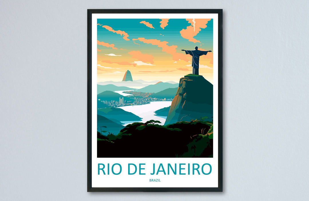 Rio De Janeiro Travel Print Wall Art Rio De Janeiro Wall Hanging Home Decor Rio De Janeiro Gift Art Lovers Wall Art Print Art Brazil Art