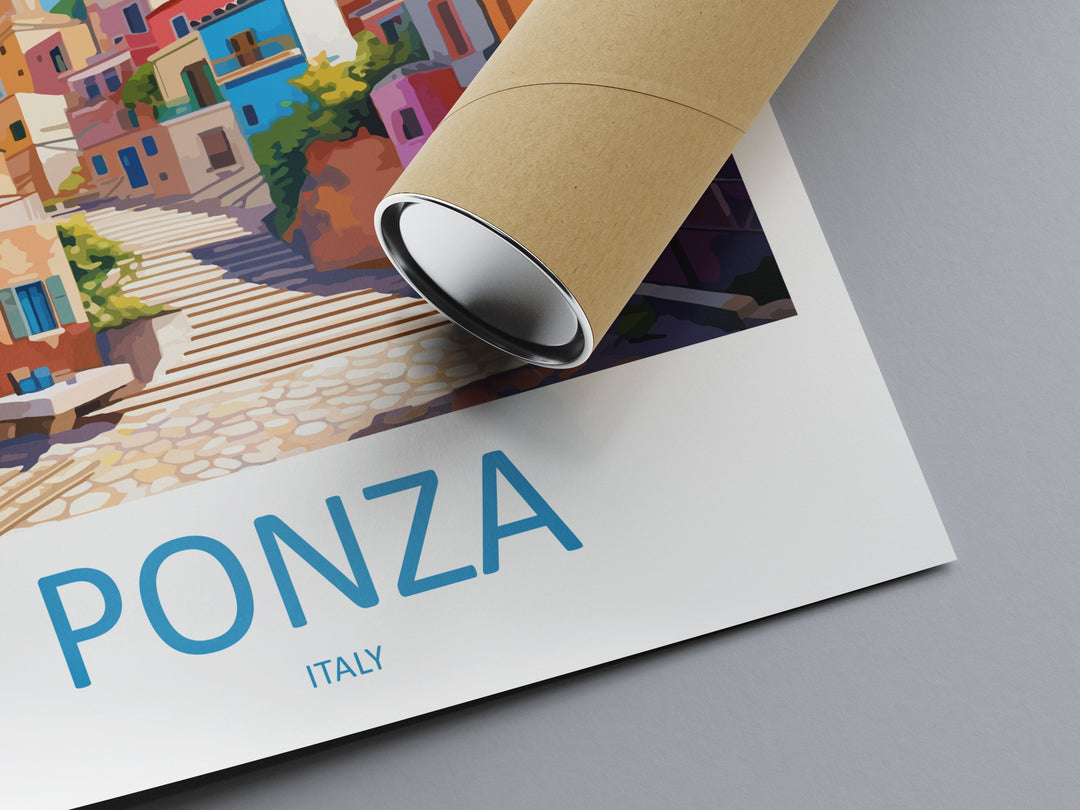 Ponza Travel Print Wall Art Ponza Wall Hanging Home Décor Ponza Gift Art Lovers Italy Art Lover Gift Ponza Print Italy Wall Art Decor