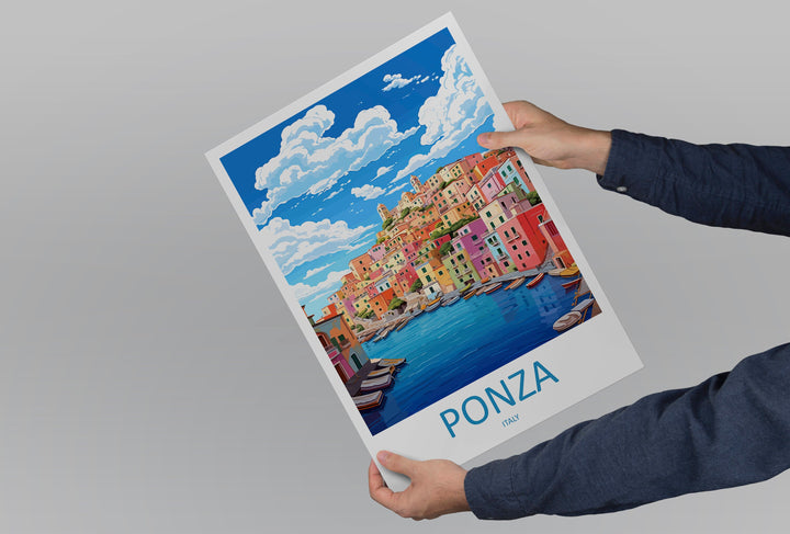 Ponza Travel Print Wall Art Ponza Wall Hanging Home Décor Ponza Gift Art Lovers Italy Art Lover Gift Ponza Print Italy Wall Art Decor