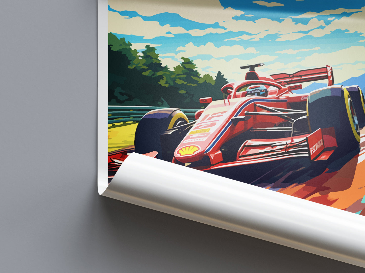Monza Travel Print Wall Decor Monza Circuit Poster Motorsport Travel Print Art Print Racing Illustration Italy Race car Travel Art