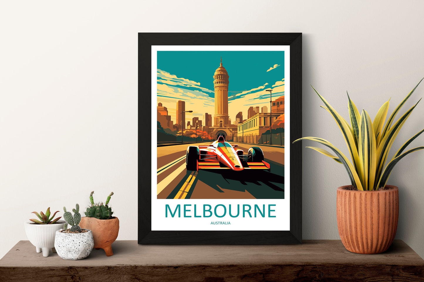 Melbourne Travel Print Wall Decor Melbourne Circuit Poster Motorsport Travel Print Art Print Racing Illustration Australia Race Travel Art