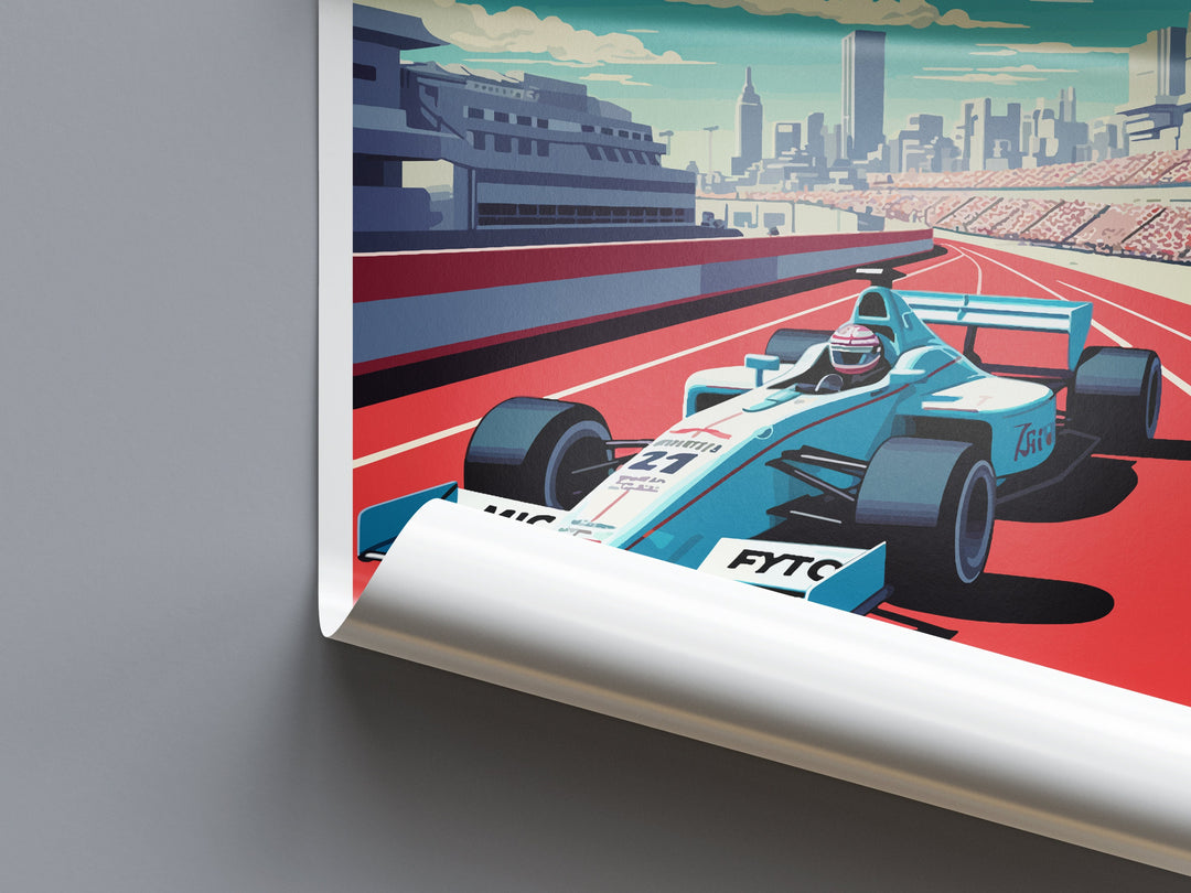 Mexico City Travel Print Wall Decor Mexico City Circuit Poster Motorsport Travel Print Art Print Racing Illustration Mexico Race car Art
