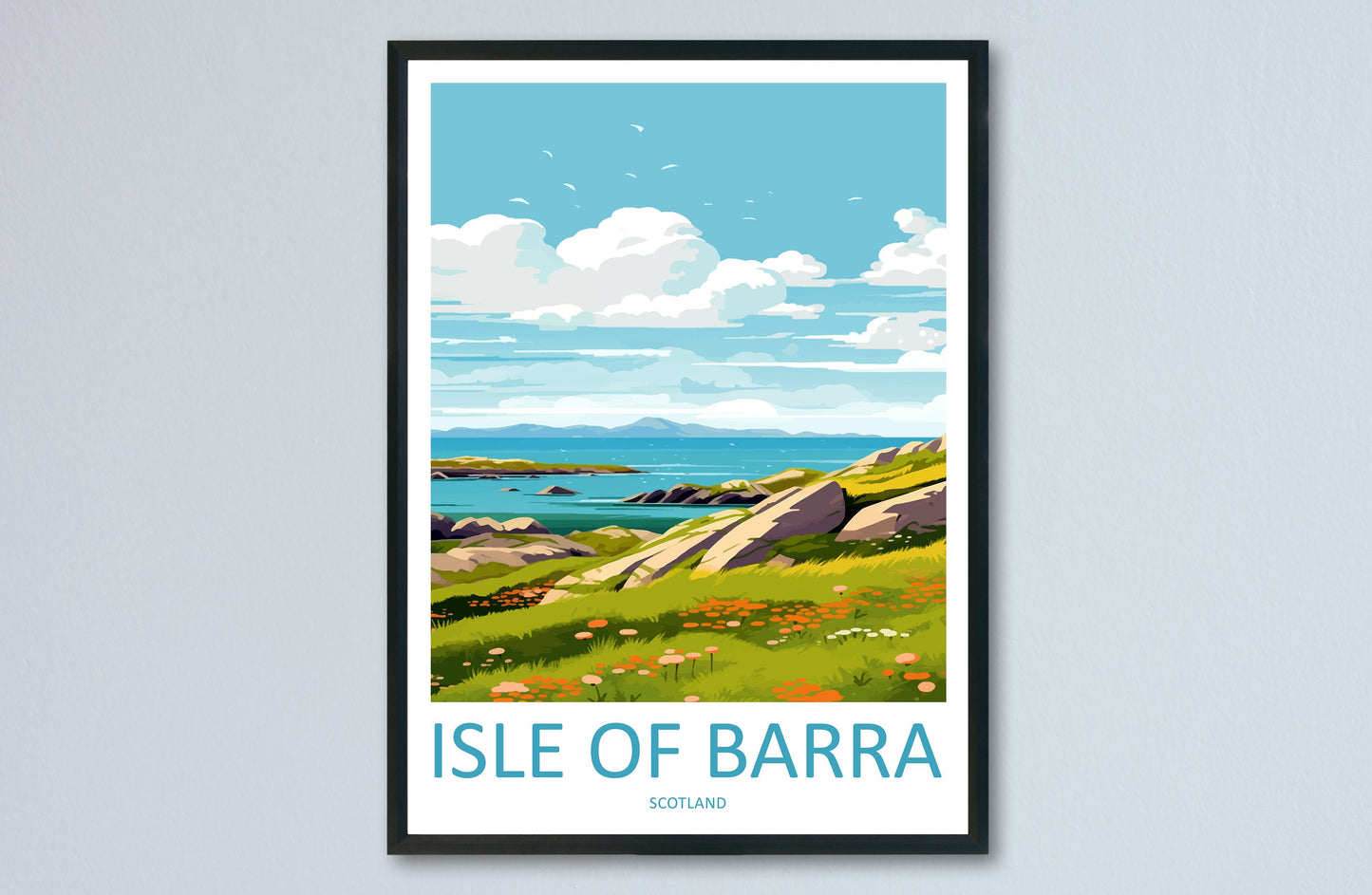Isle Of Barra Travel Print Wall Art Isle Of Barra Wall Hanging Home Décor Isle Of Barra Gift Art Lovers Scotland Art Lover Gift Isle Poster