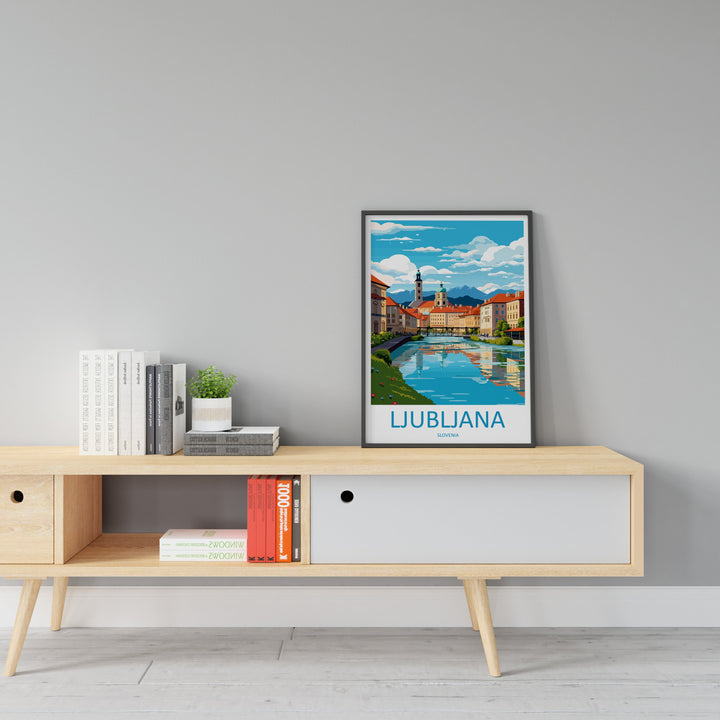 Ljubljana Travel Print Ljubljana Home Décor Slovenia Art Print Ljubljana Wall Print For Gift Wall Hanging Art Travel Slovenia Artwork