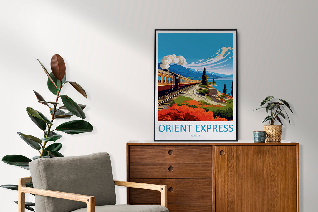 Orient Express Travel Print Wall Art Orient Express Wall Hanging Home Décor Orient Express Gift Art Lovers Europe Art Lover Gift Europe Deco