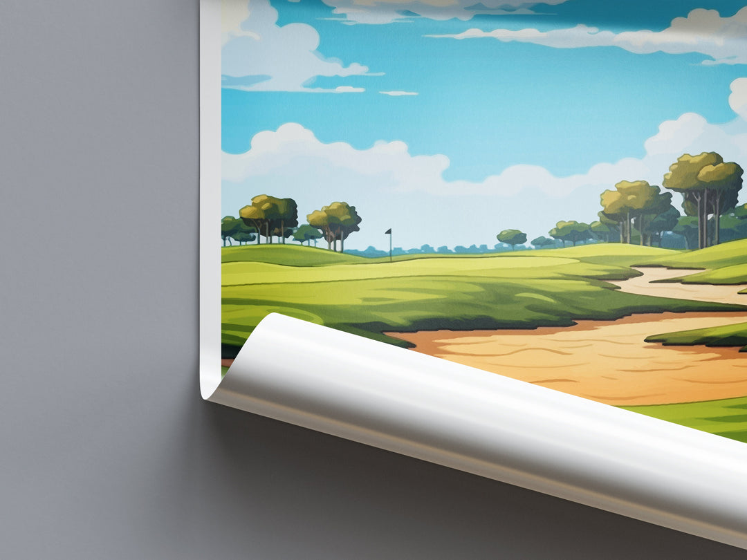 TPC Sawgrass Golf Course Travel Print Wall Art TPC Sawgrass Wall Hanging Home Décor TPC Sawgrass Golf Art Gift Art Lovers Golf Art