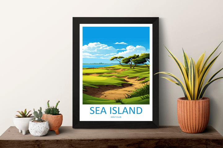 Sea Island Golf Travel Print Wall Art Sea Island Golf Course Wall Hanging Home Décor Sea Island Golf Course Gift Art Lovers