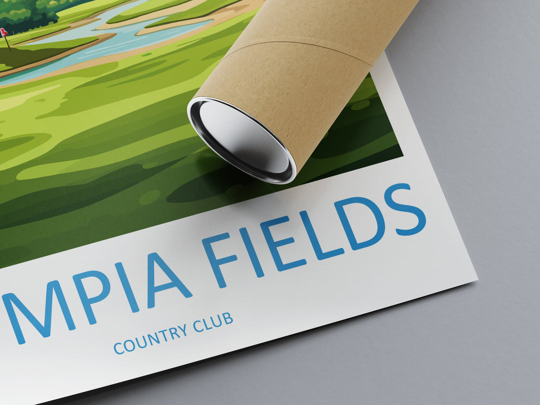 Olympia Fields Golf Club Travel Print Wall Art Olympia Fields Golf Club Wall Hanging Home Décor Olympia Fields Art Gift Art Lovers Golf Art