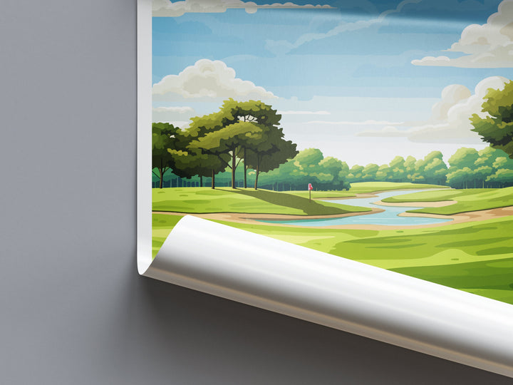 Olympia Fields Golf Club Travel Print Wall Art Olympia Fields Golf Club Wall Hanging Home Décor Olympia Fields Art Gift Art Lovers Golf Art