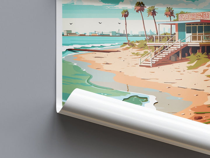 Crystal Beach Travel Print Wall Art Crystal Beach Wall Hanging Home Décor Crystal Beach Gift Art Lovers Texas Art Lover Gift Texas