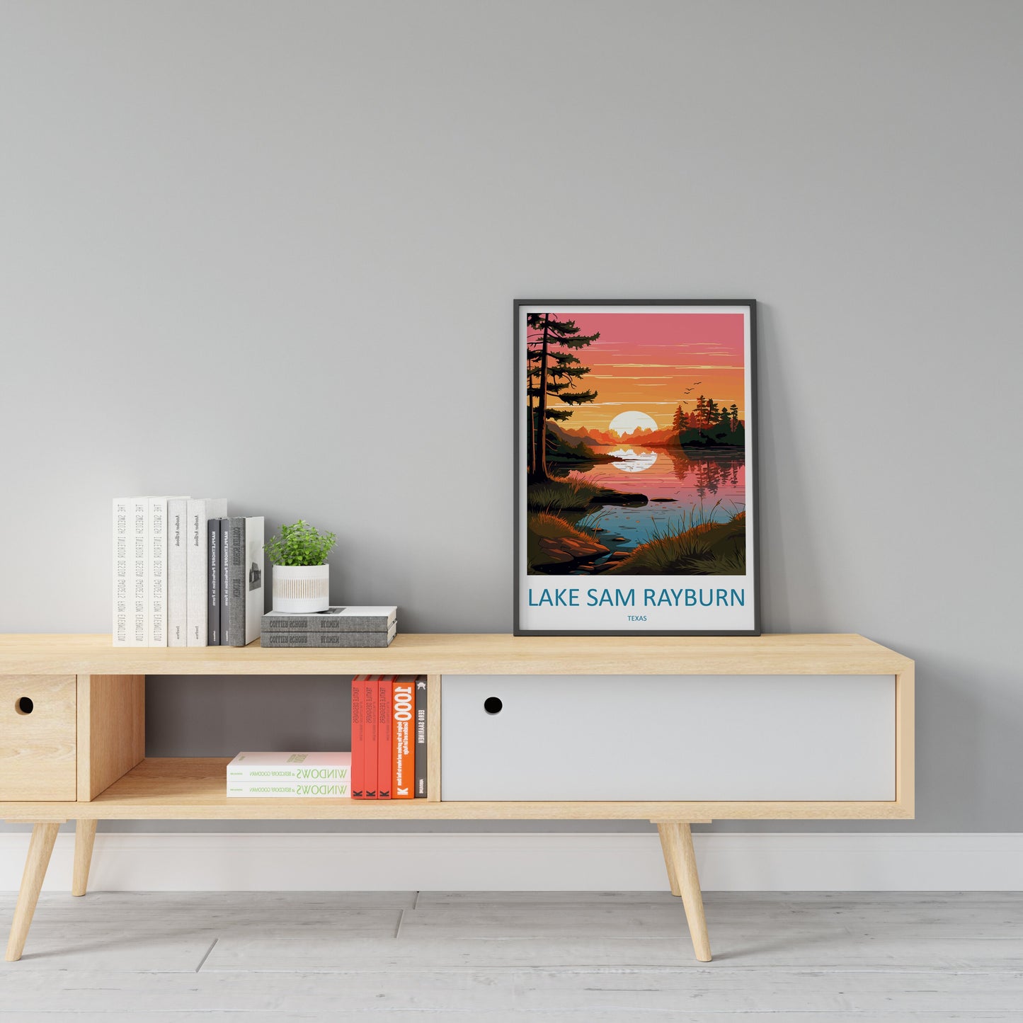 Lake Sam Rayburn Travel Print Wall Art Lake Sam Rayburn Wall Hanging Home Décor Lake Sam Rayburn Gift Art Lovers Texas Art Lover Gift Texas