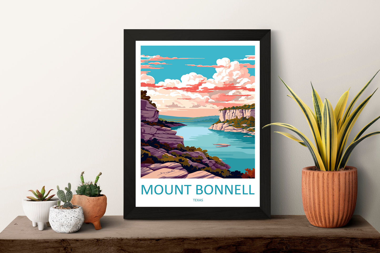 Mount Bonnell Travel Print Wall Art Mount Bonnell Wall Hanging Home Décor Mount Bonnell Gift Art Lovers Texas Art Lover Gift Texas