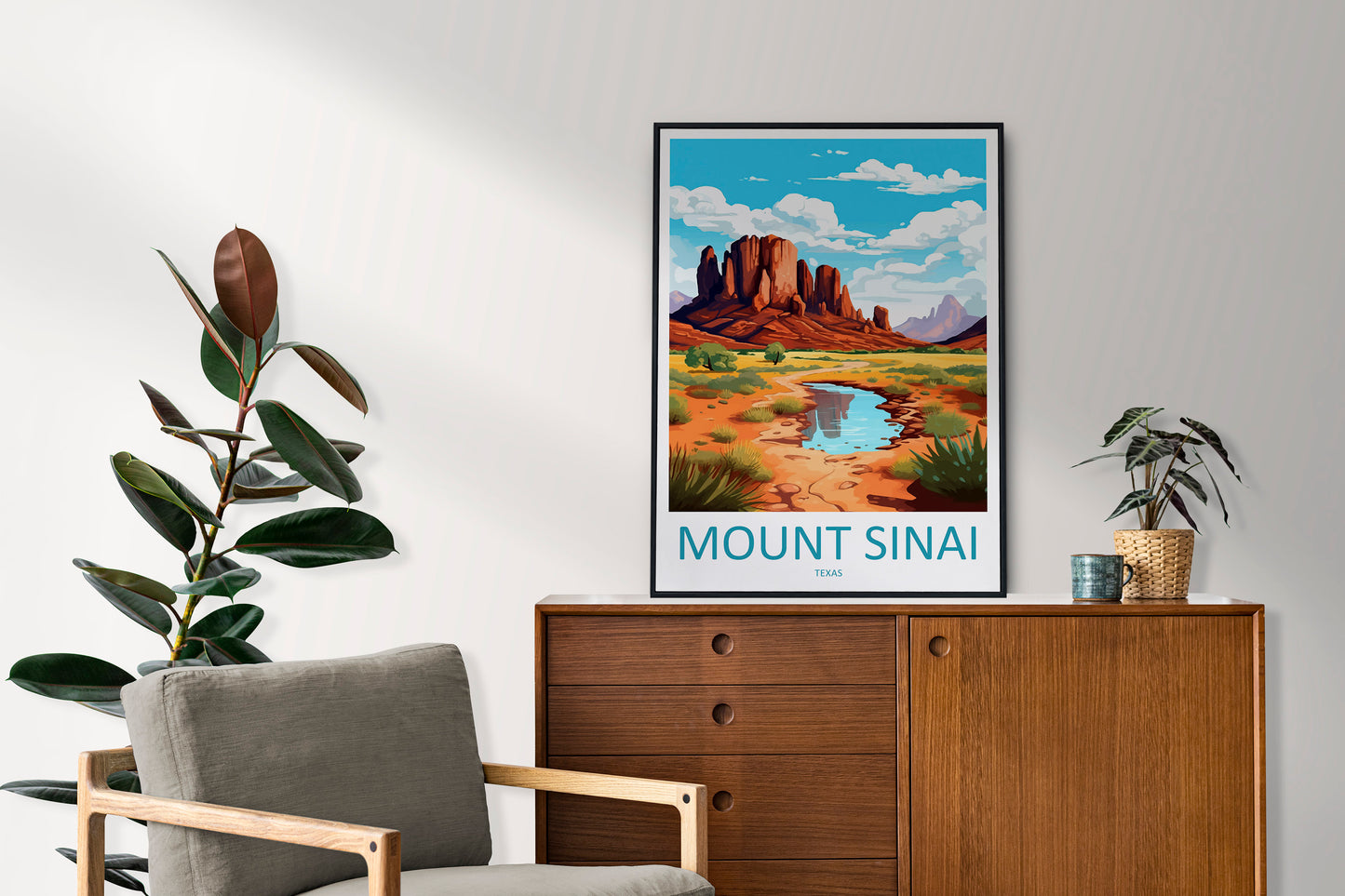 Mount Sinai Travel Print Wall Art Mount Sinai Wall Hanging Home Décor Mount Sinai Gift Art Lovers Texas Art Lover Gift Texas