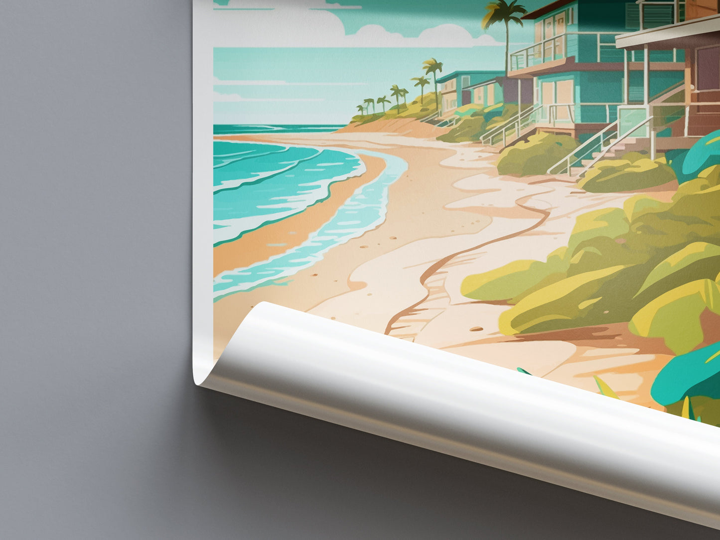 Surfside Beach Travel Print Wall Art Surfside Beach Wall Hanging Home Décor Surfside Beach Gift Art Lovers Texas Art Lover Gift