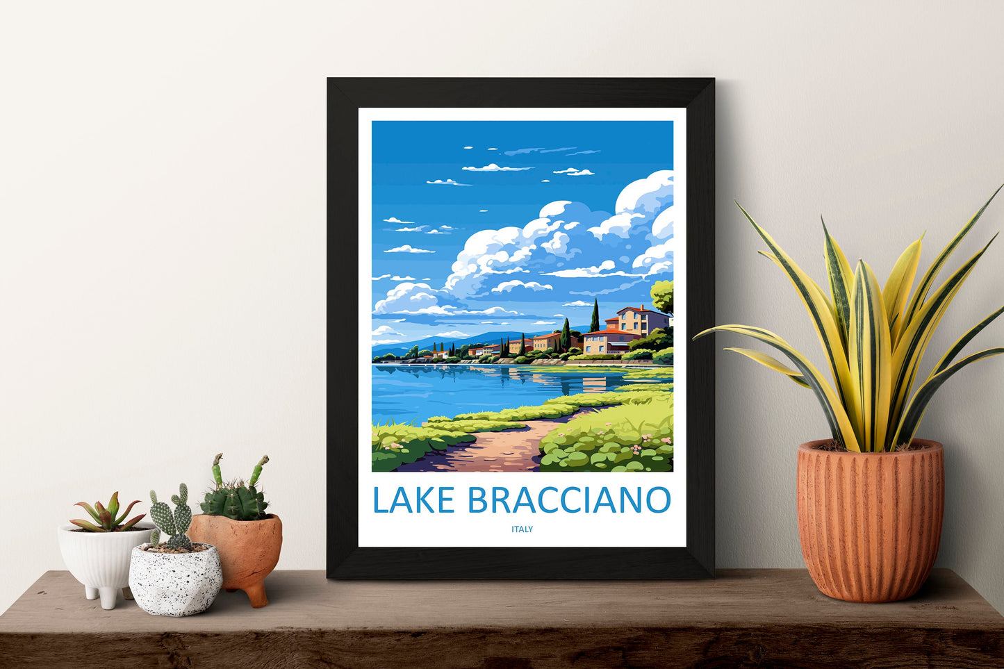 Lake Bracciano Travel Print Wall Art Lake Bracciano Italy Wall Hanging Home Decor Lake Bracciano Gift Art Lovers Wall Art Print Italy