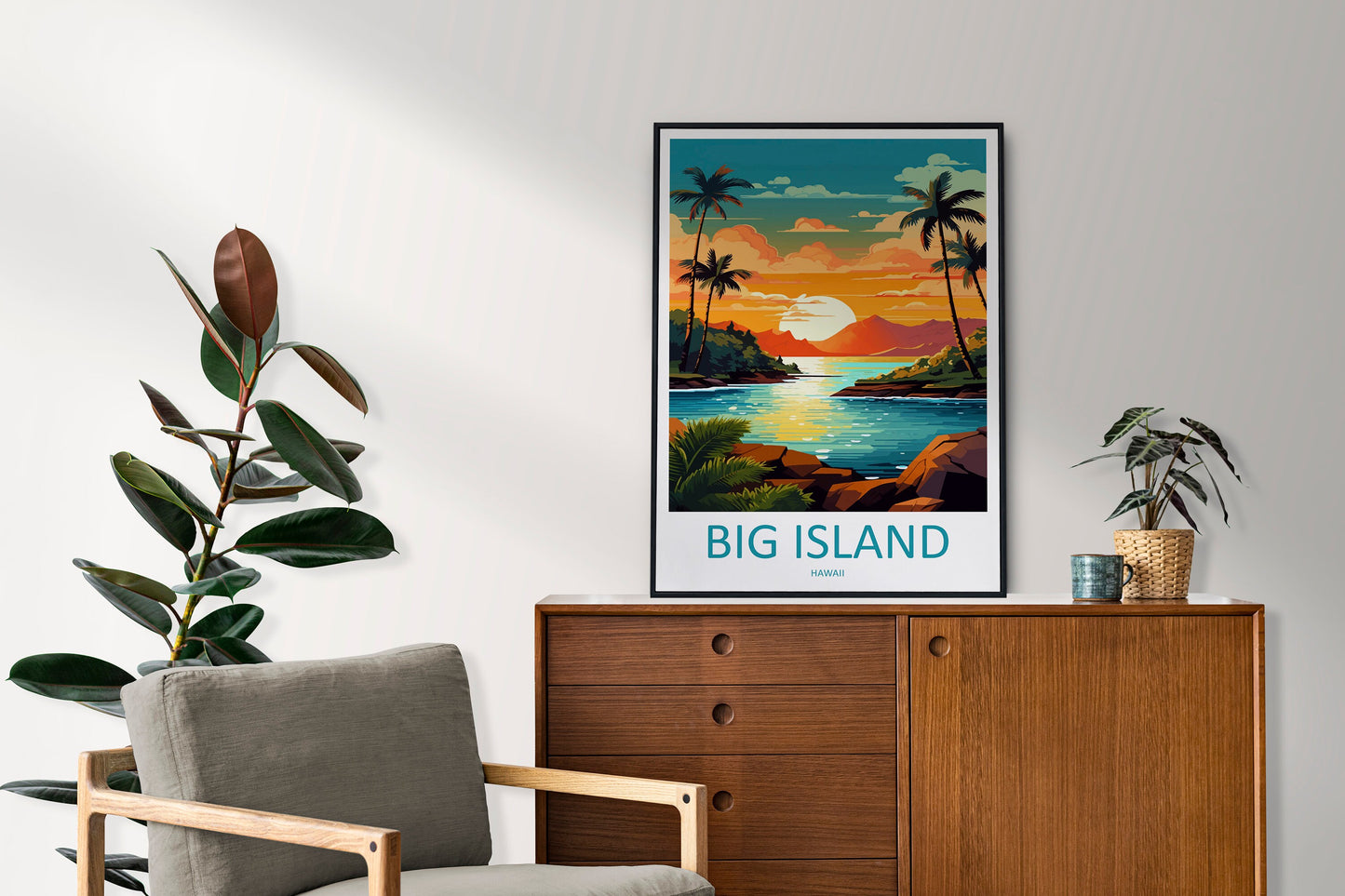 Big Island Travel Print Wall Art Big Island Wall Hanging Home Décor Big Island Gift Art Lovers Hawaii Art Lover Gift Print Artwork