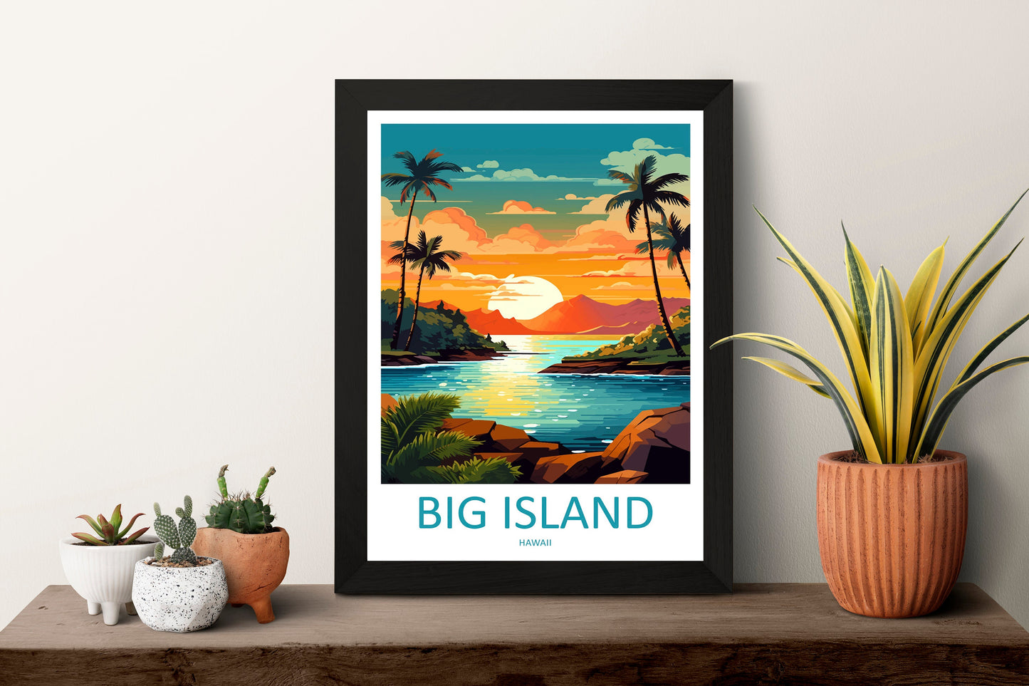 Big Island Travel Print Wall Art Big Island Wall Hanging Home Décor Big Island Gift Art Lovers Hawaii Art Lover Gift Print Artwork