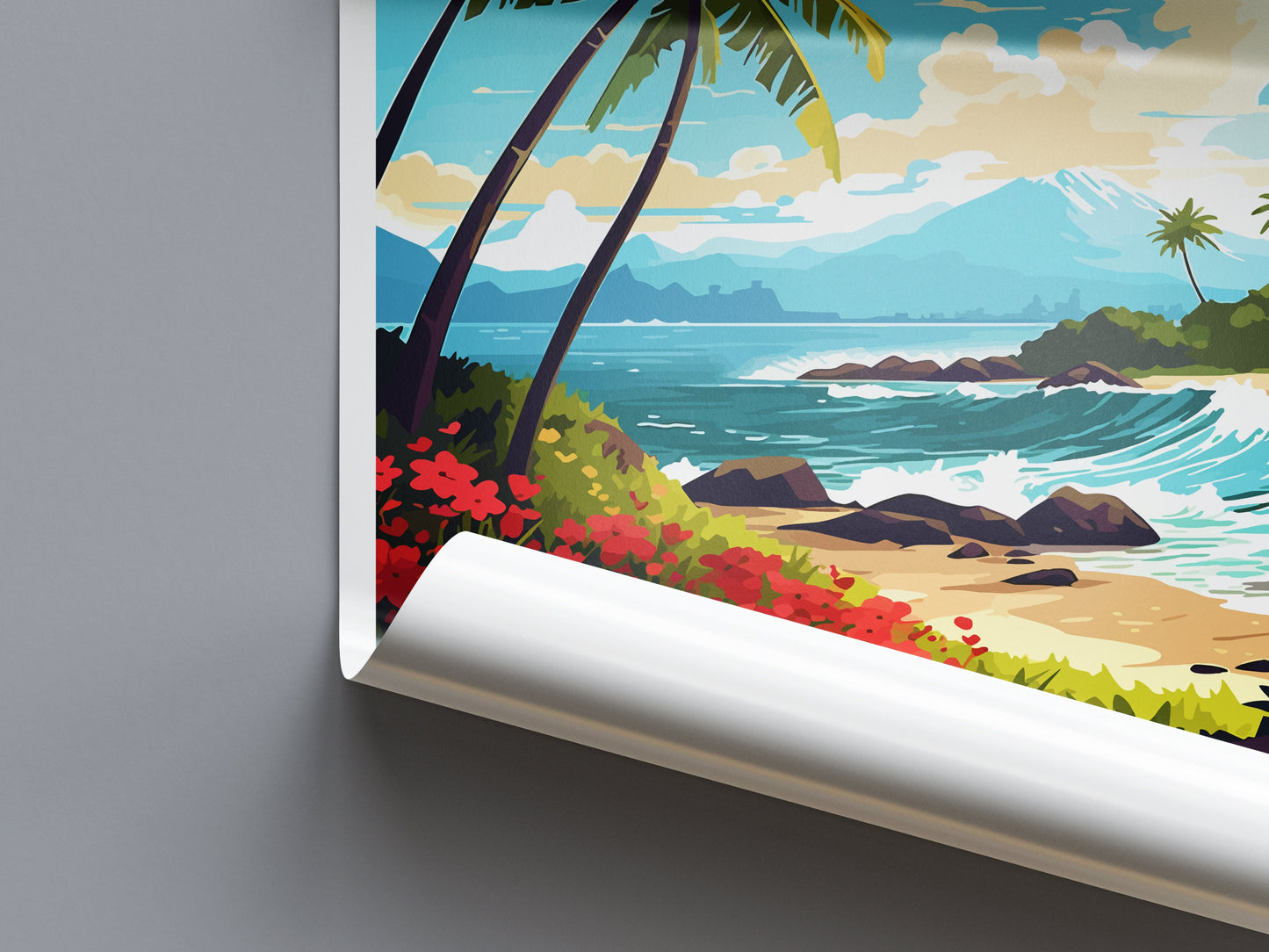Big Island Travel Print Wall Art Big Island Wall Hanging Home Décor Big Island Gift Art Lovers Hawaii Art Lover Gift Print Artwork