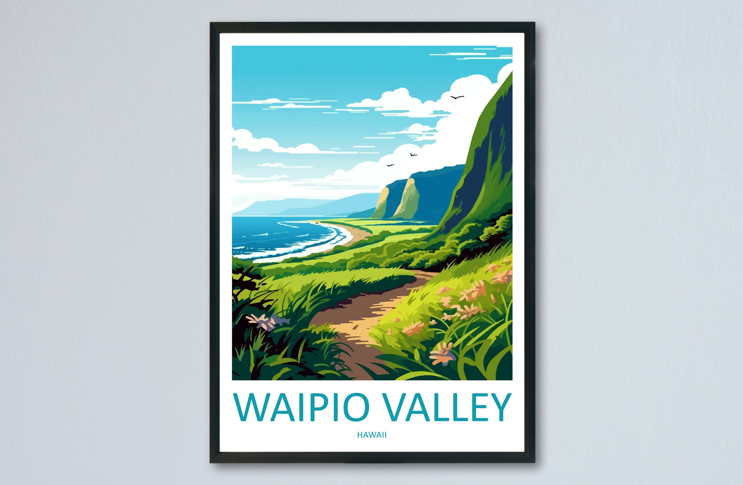Waipio Valley Travel Print Wall Art Waipio Valley Wall Hanging Home Décor Waipio Valley Gift Art Lovers Hawaii Art Lover Gift Print Artwork