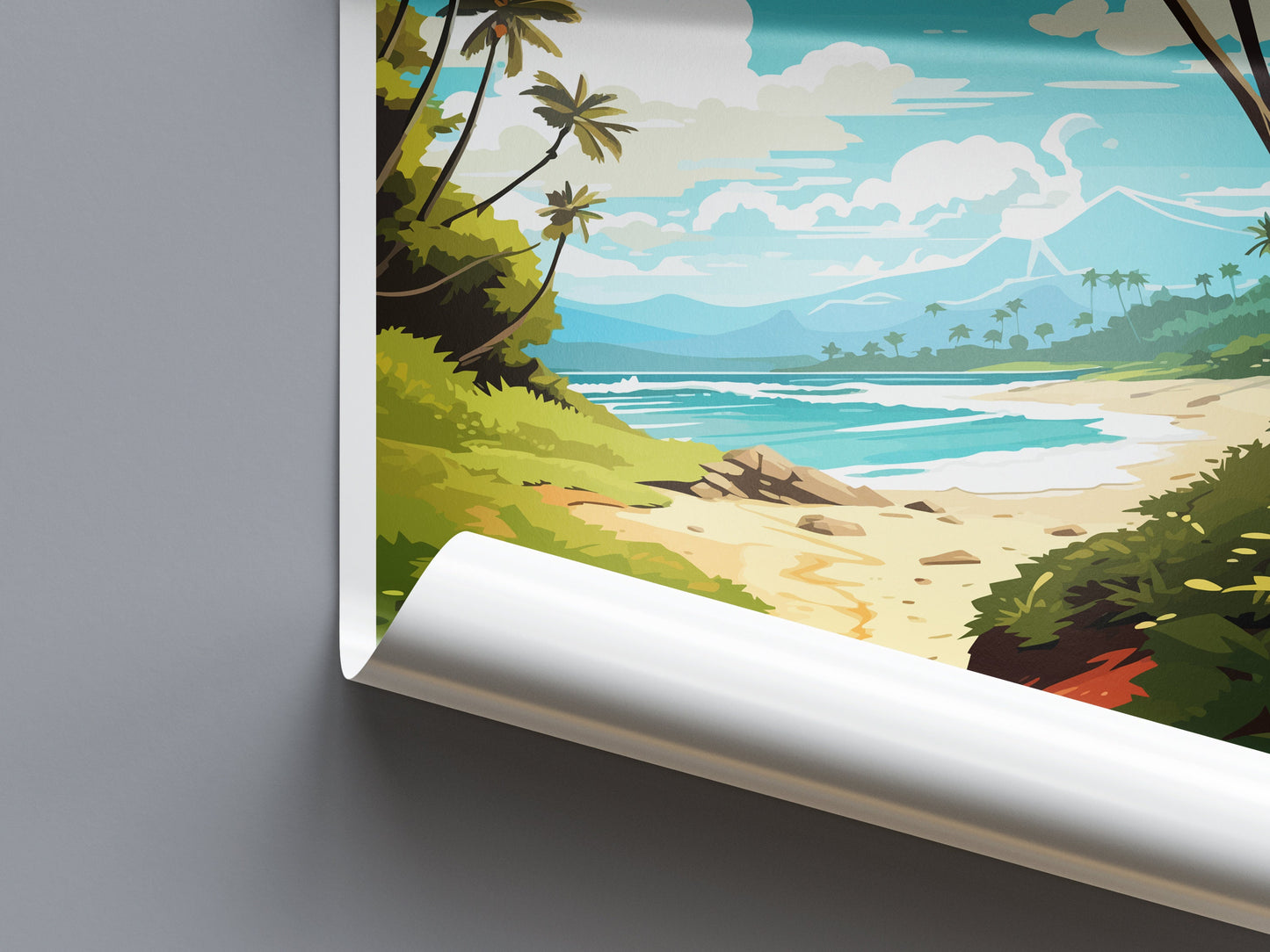 Hapuna Beach Travel Print Wall Art Hapuna Beach Wall Hanging Home Décor Hapuna Beach Gift Art Lovers Hawaii Art Lover Gift Print Artwork