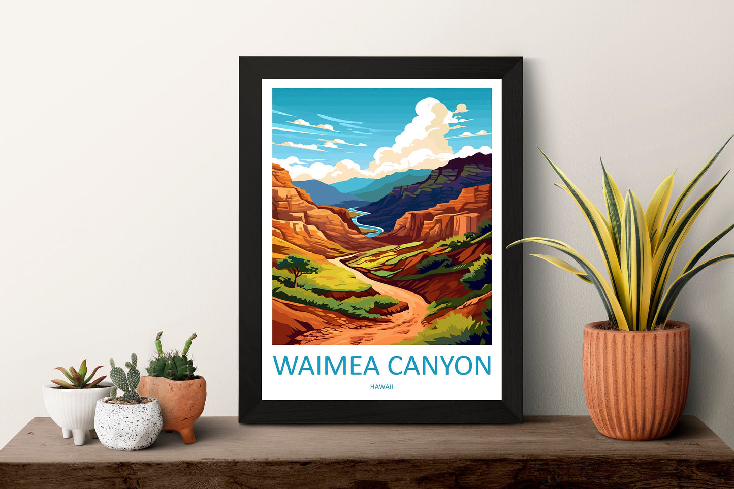 Waimea Canyon Travel Print Wall Art Waimea Canyon Wall Hanging Home Décor Waimea Canyon Gift Art Lovers Hawaii Art Lover Gift Print Artwork