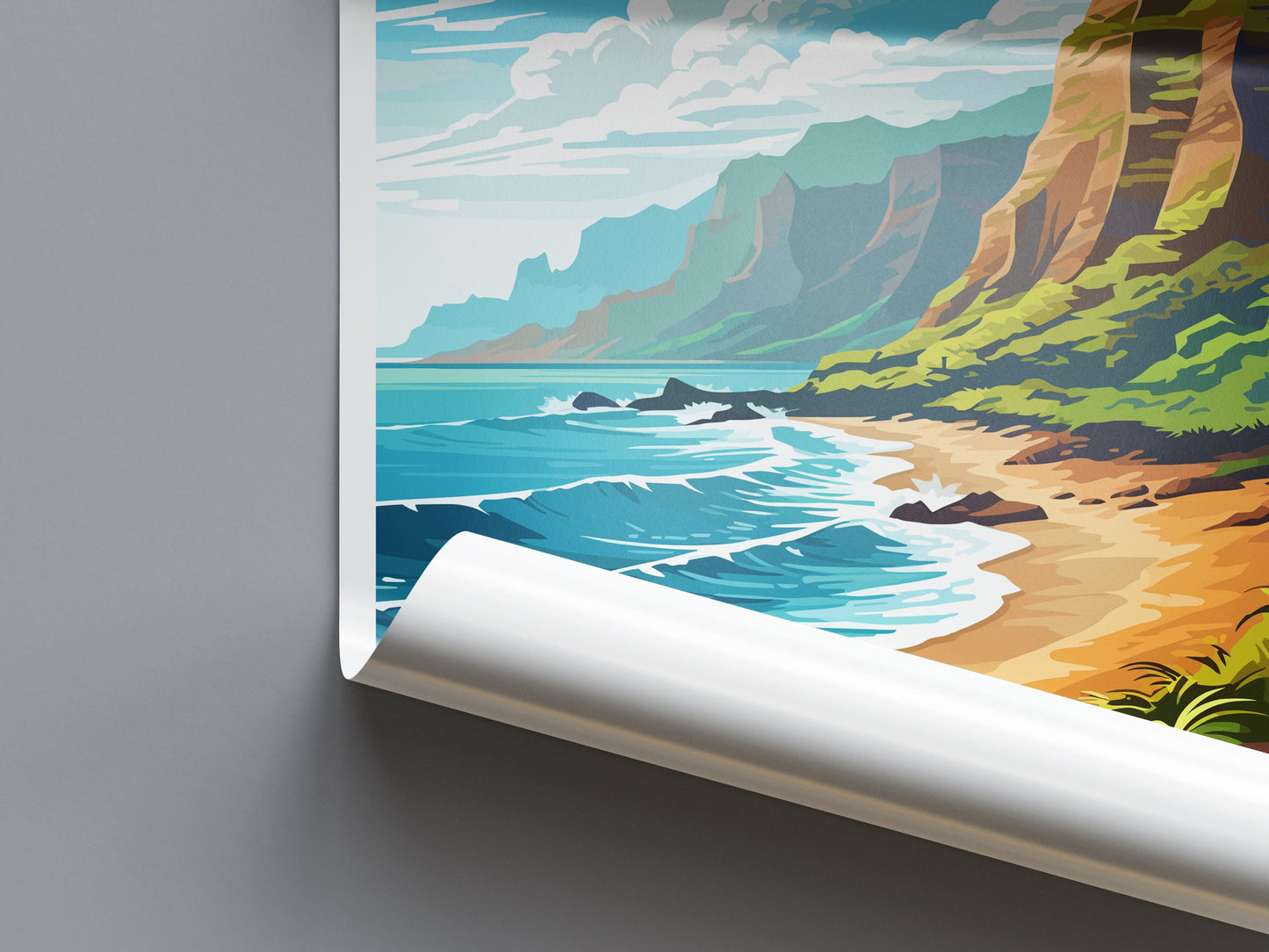 Napali Coast Travel Print Wall Art Napali Coast Wall Hanging Home Décor Napali Coast Gift Art Lovers Hawaii Art Lover Gift Print Artwork