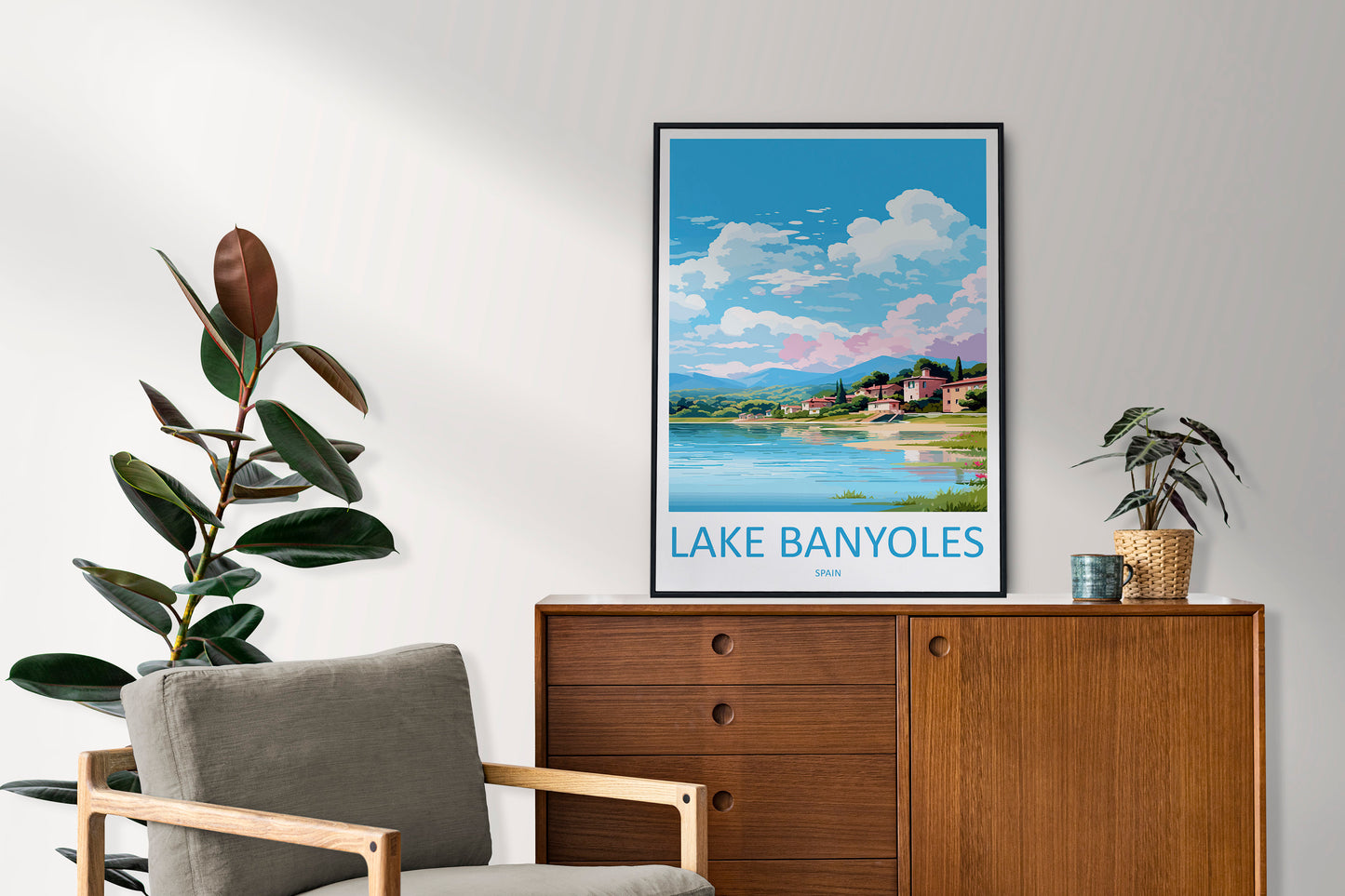 Lake Banyoles Travel Print Wall Art Lake Banyoles Wall Hanging Home Décor Lake Banyoles Gift Art Lovers Spain Art Lover Gift Ibiza Wall Déco