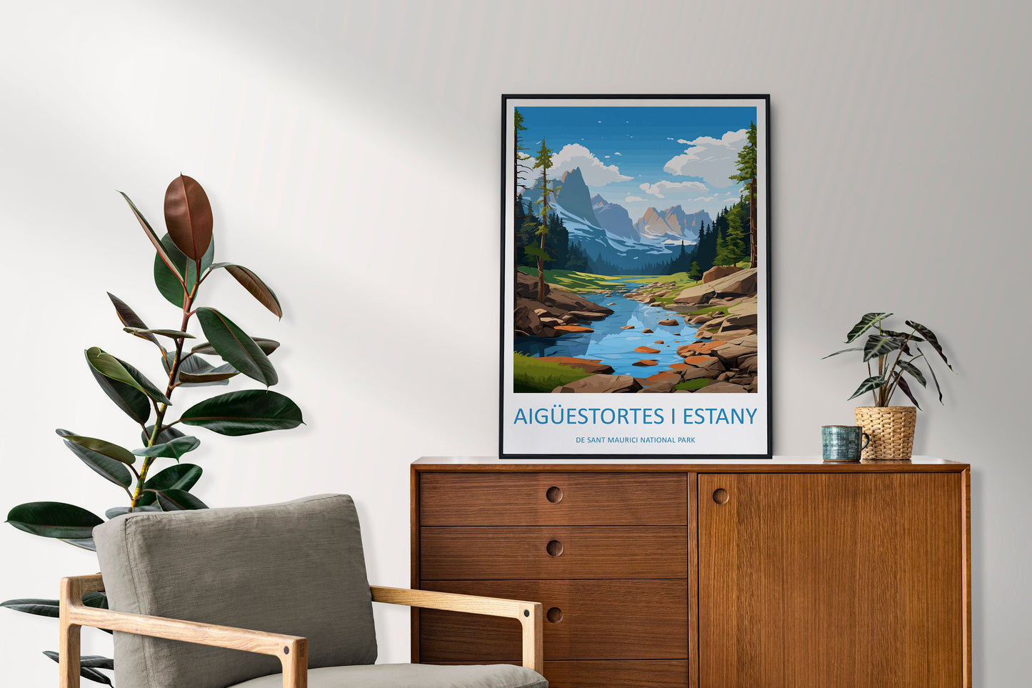 Aigüestortes i Estany de Sant Maurici National Park Travel Print Wall Art de Sant Maurici Wall Hanging Home Décor de Sant Maurici Park