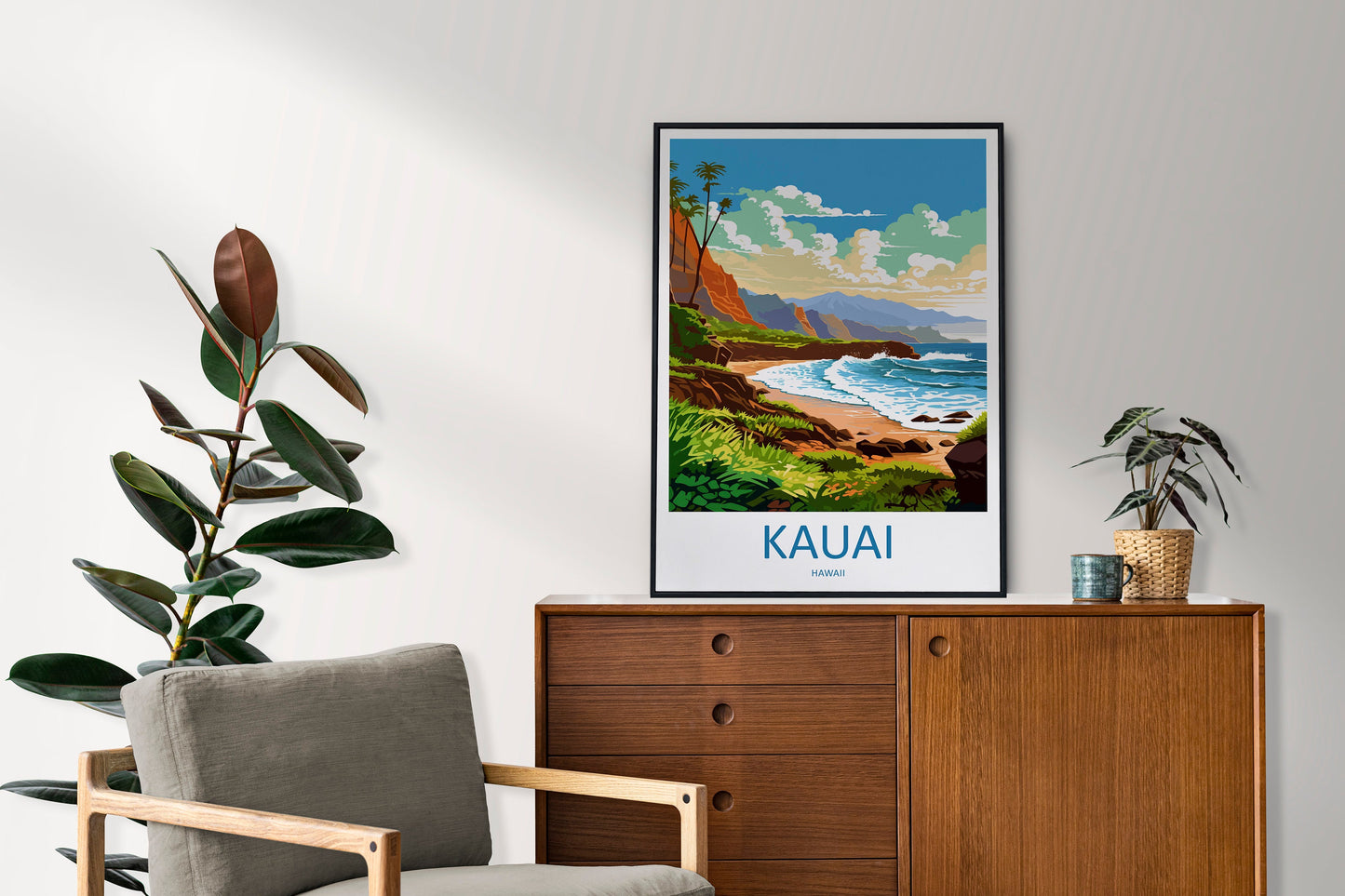 Kauai Travel Print Wall Art Kauai Wall Hanging Home Décor Kauai Gift Art Lovers Hawaii Art Lover Gift Print Artwork