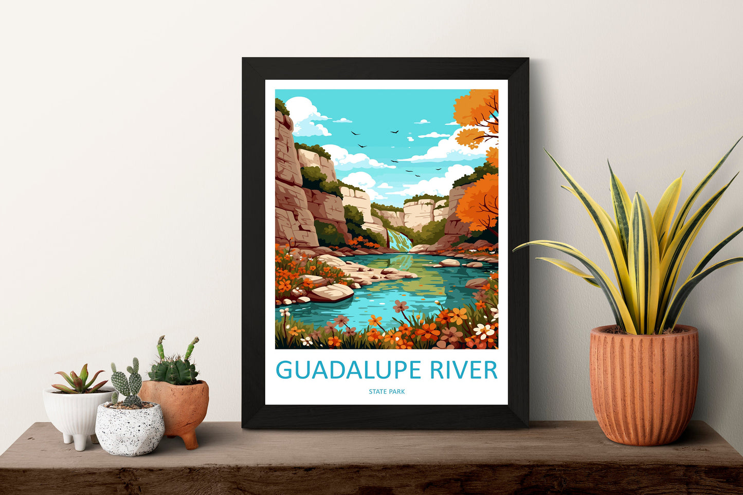 Guadalupe River State Park Travel Print Wall Art Guadalupe River Wall Hanging Home Décor Guadalupe River Gift Art Lovers Texas Art Lover