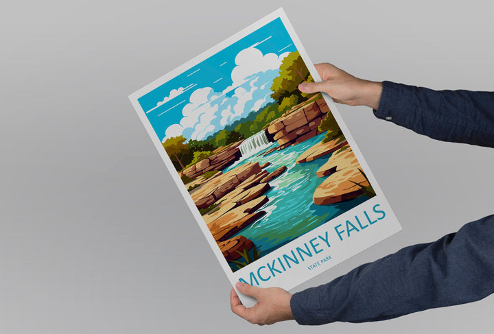 Mckinney Falls State Park Travel Print Wall Art Mckinney Falls Wall Hanging Home Décor Mckinney Falls Gift Art Lovers Texas Art Lover