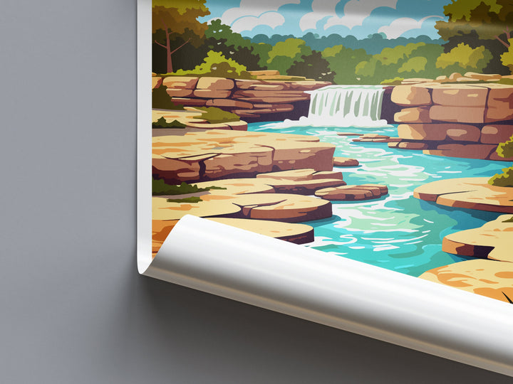 Mckinney Falls State Park Travel Print Wall Art Mckinney Falls Wall Hanging Home Décor Mckinney Falls Gift Art Lovers Texas Art Lover