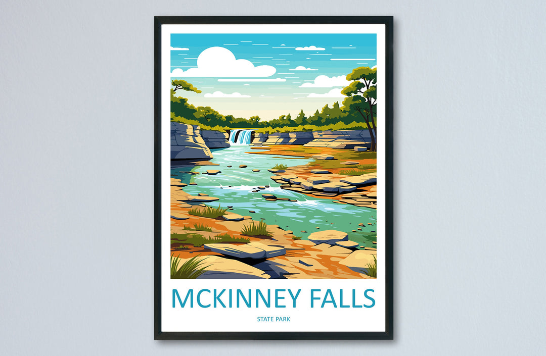 Mckinney Falls State Park Travel Print Wall Art Mckinney Falls Wall Hanging Home Décor Mckinney Falls Gift Art Lovers Texas Art Lover