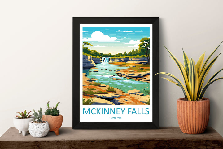 Mckinney Falls State Park Travel Print Wall Art Mckinney Falls Wall Hanging Home Décor Mckinney Falls Gift Art Lovers Texas Art Lover