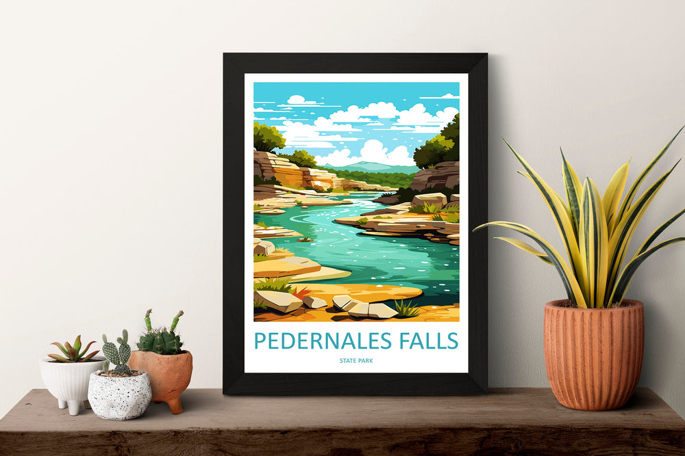 Pedernales Falls Travel Print Wall Art Pedernales Falls Wall Hanging Home Décor Pedernales Falls Gift Art Lovers Texas Art Lover