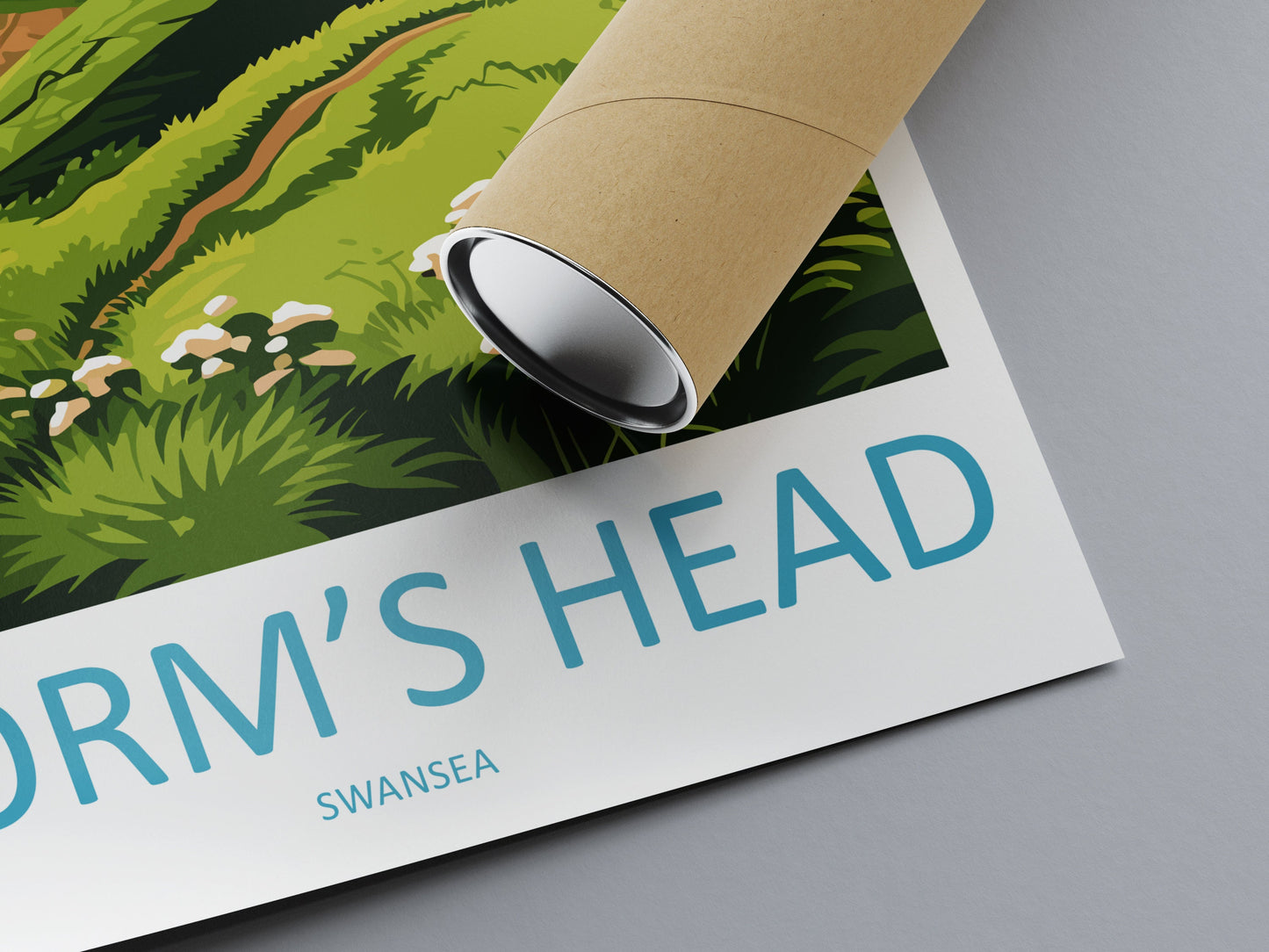 Worms Head Travel Print Wall Art Worms Head Wall Hanging Home Décor Worms Head Gift Art Lovers UK Art Lover Gift