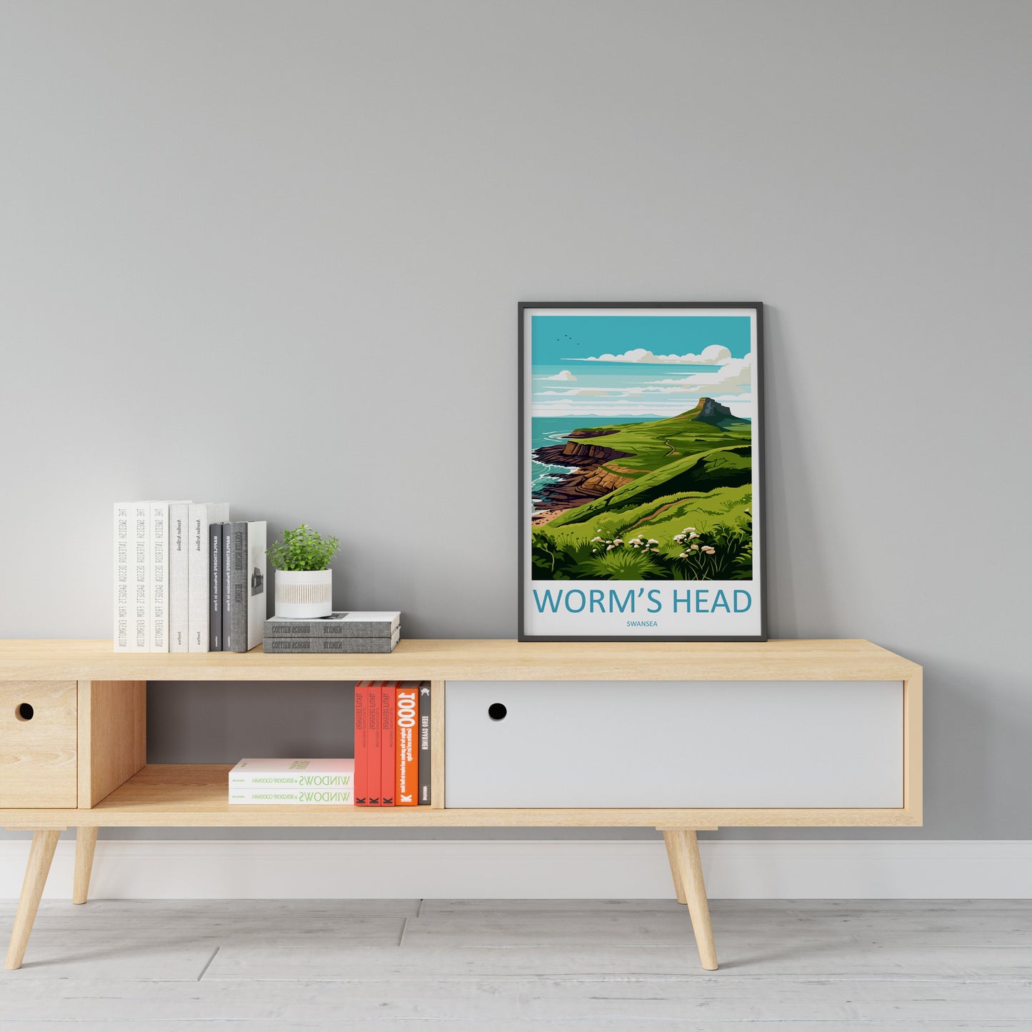 Worms Head Travel Print Wall Art Worms Head Wall Hanging Home Décor Worms Head Gift Art Lovers UK Art Lover Gift