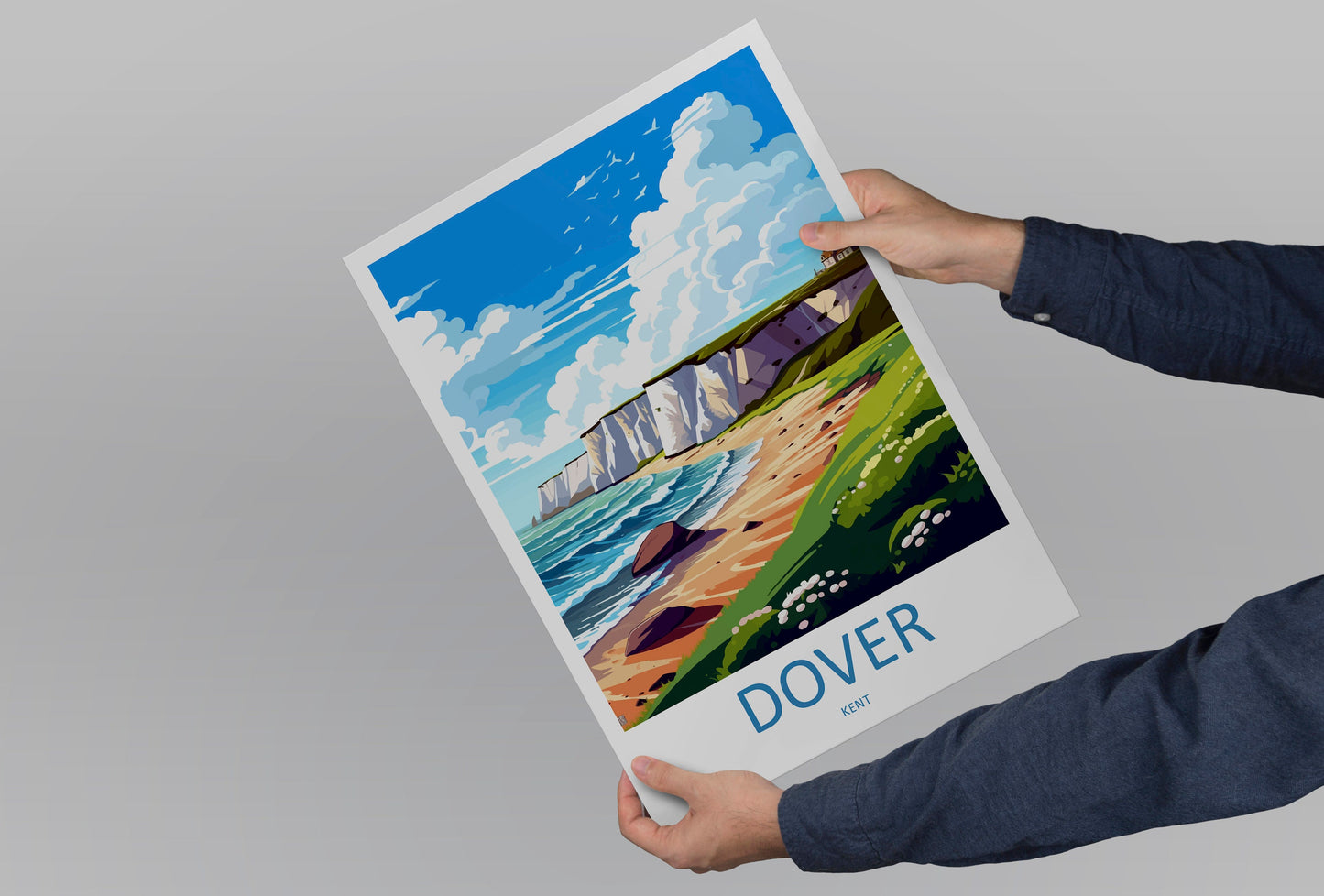 Dover Travel Print Wall Art Dover Wall Hanging Home Décor Dover Gift Art Lovers England Art Lover Gift Print Artwork Kent Art