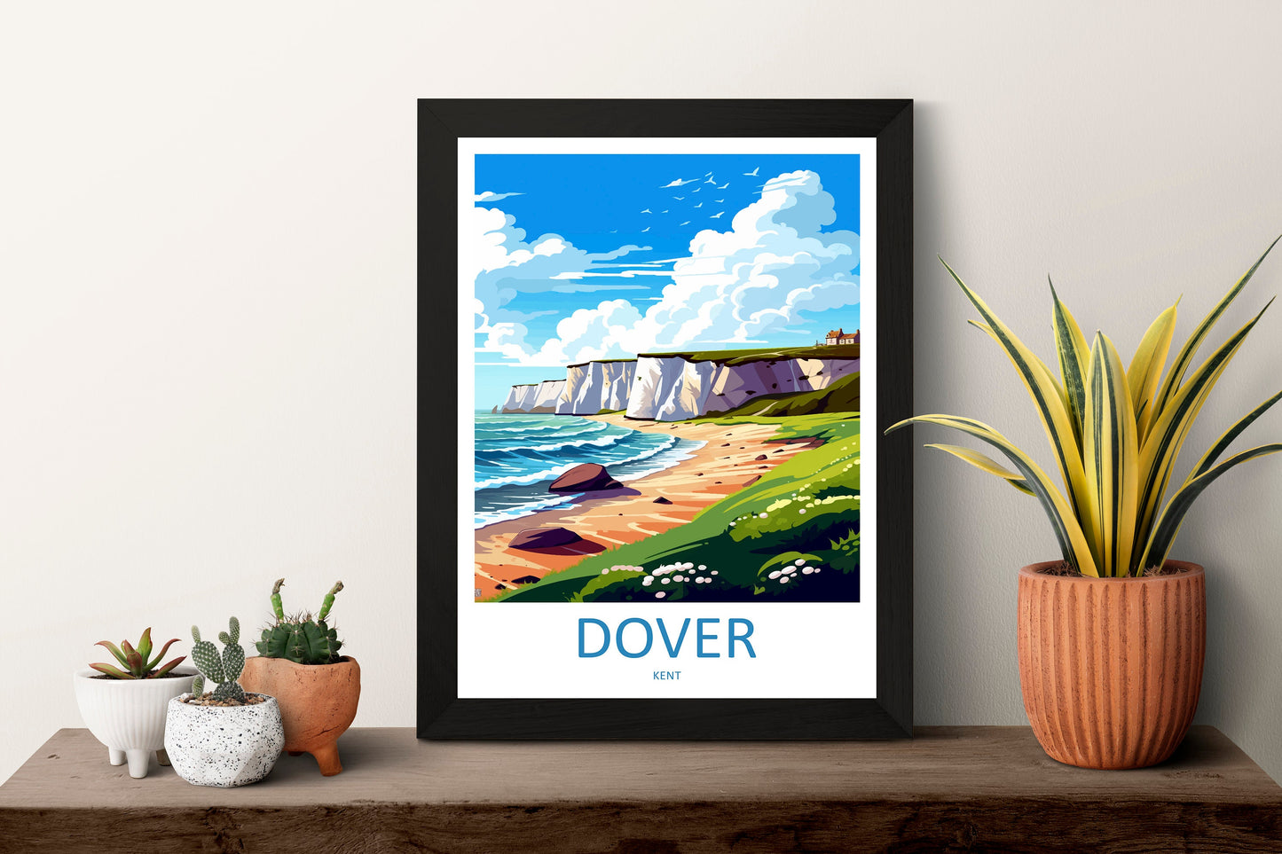 Dover Travel Print Wall Art Dover Wall Hanging Home Décor Dover Gift Art Lovers England Art Lover Gift Print Artwork Kent Art