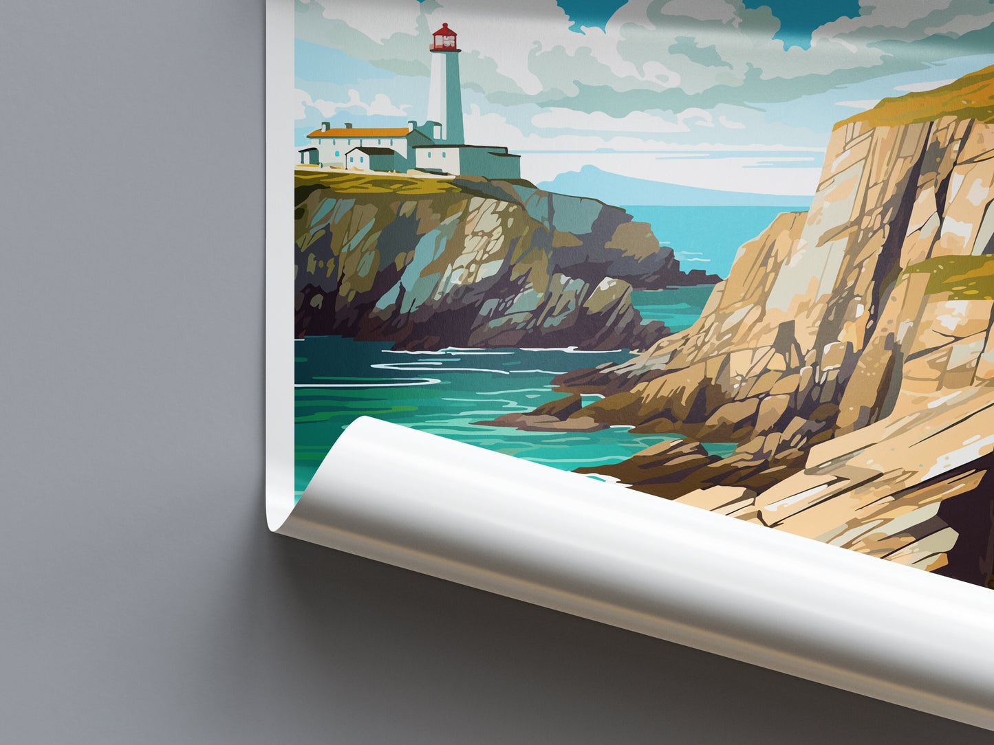 South Stack Cliffs Travel Print Wall Art South Stack Cliffs Wall Hanging Home Decor South Stack Cliffs Gift Art Lovers Wall Art Anglesey