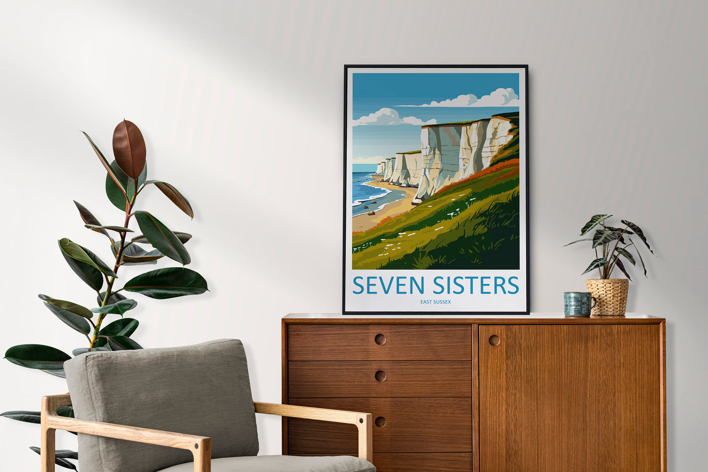 Seven Sisters Travel Print Wall Art Seven Sisters Wall Hanging Home Décor Seven Sisters Gift Art Lover Gift Print Sussex Travel Print