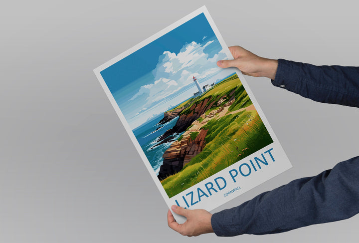 Lizard Point Travel Print Wall Art Lizard Point Wall Hanging Home Décor Lizard Point Gift Art Lovers England Art Lover Gift Lizard Point Art