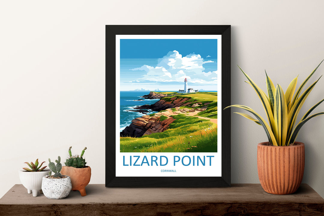 Lizard Point Travel Print Wall Art Lizard Point Wall Hanging Home Décor Lizard Point Gift Art Lovers England Art Lover Gift Lizard Point Art