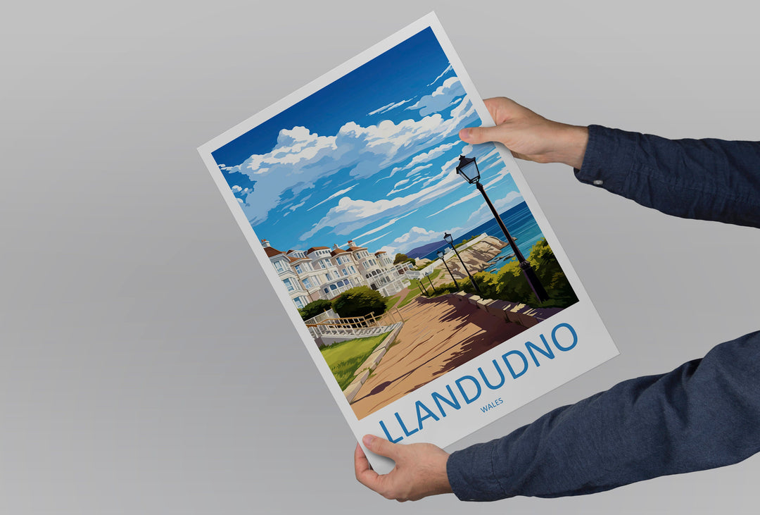 Llandudno Travel Print Wall Art Llandudno Wall Hanging Home Décor Llandudno Gift Art Lovers Welsh Art Lover Gift Wales Wall Art