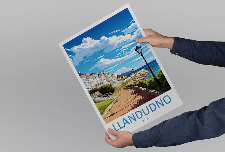 Llandudno Travel Print Wall Art Llandudno Wall Hanging Home Décor Llandudno Gift Art Lovers Welsh Art Lover Gift Wales Wall Art